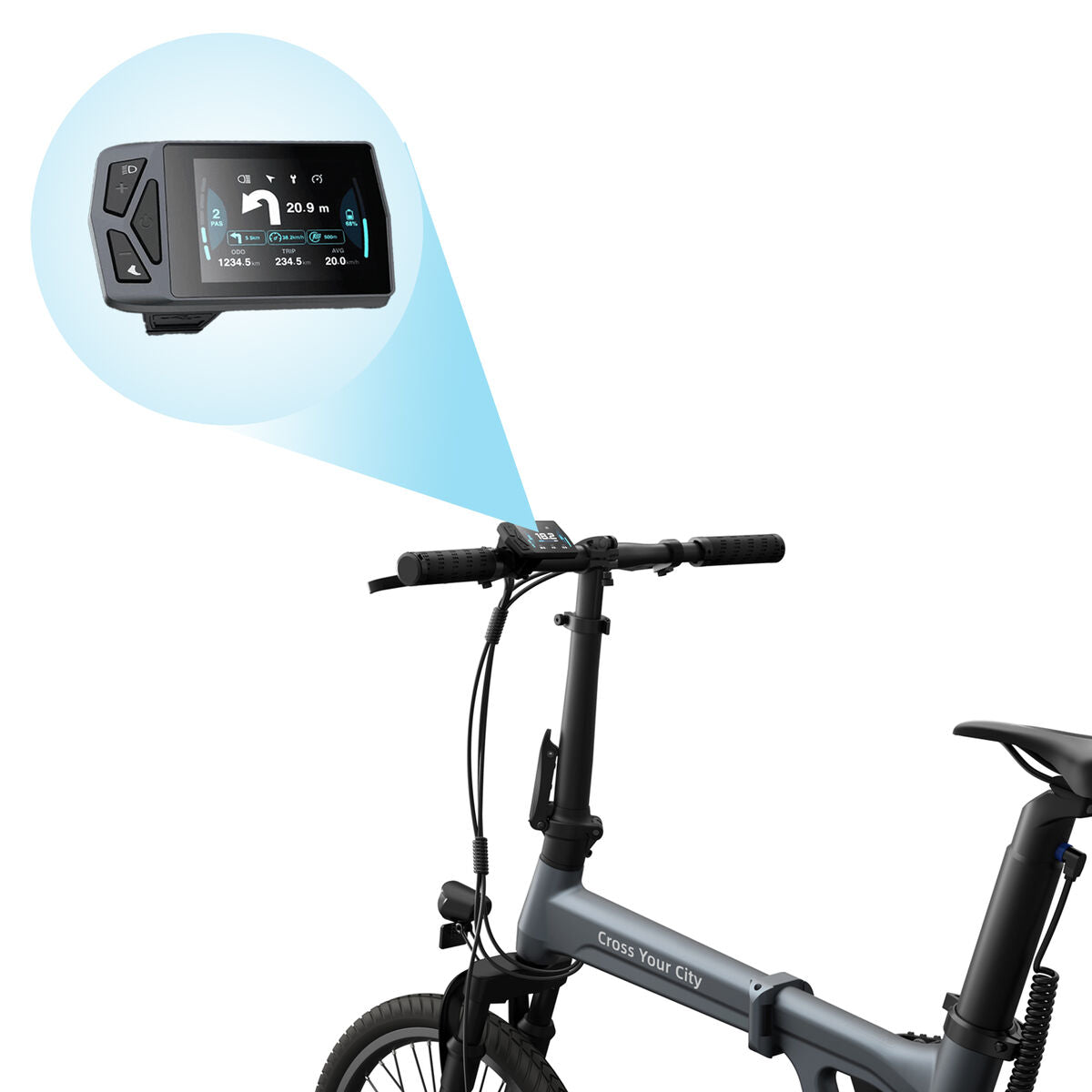 Elektrisches Fahrrad Xiaomi ADO Air 20S 20" 100 Km Grau