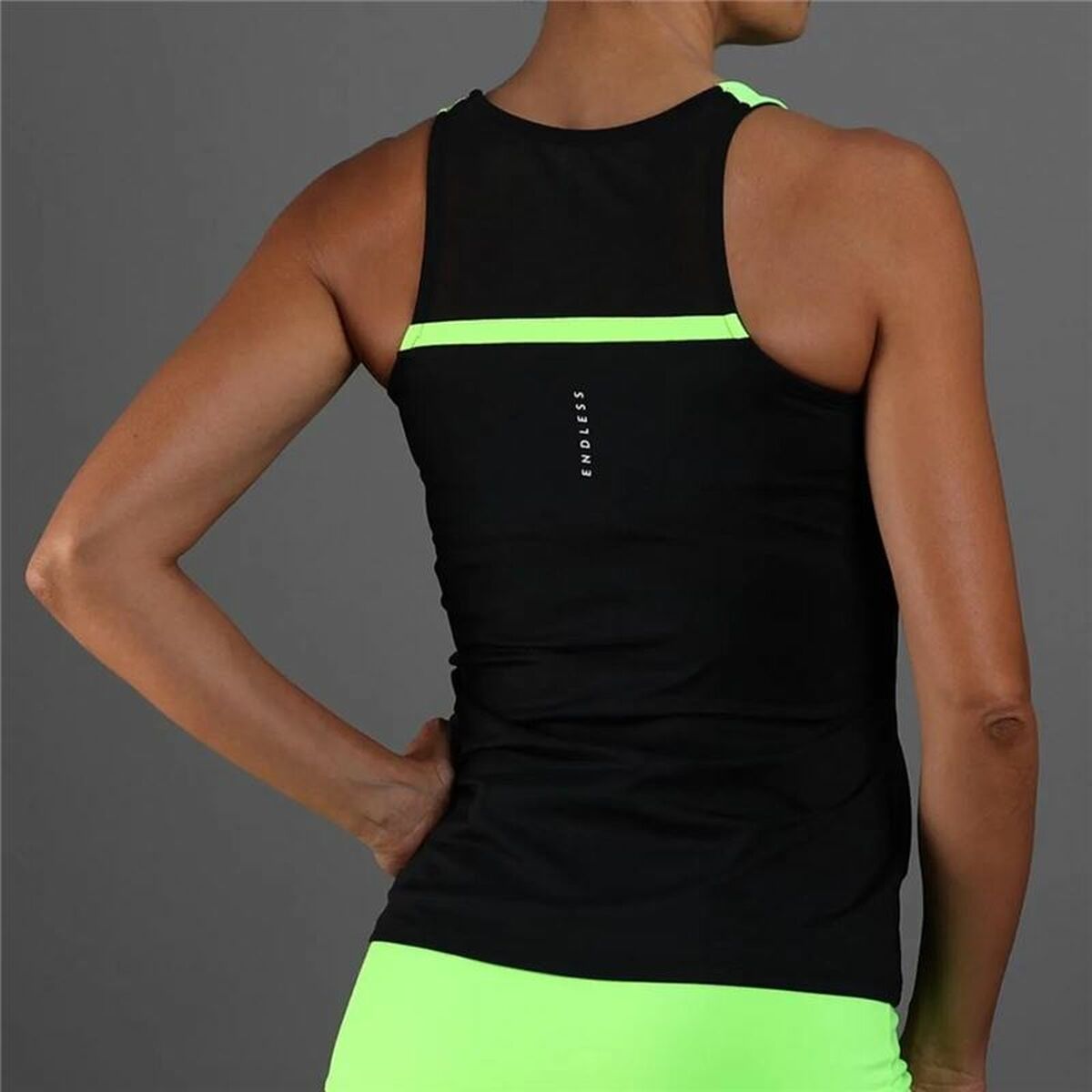 Kurzärmliges Sport T-Shirt Endless Lace Zitronengrün