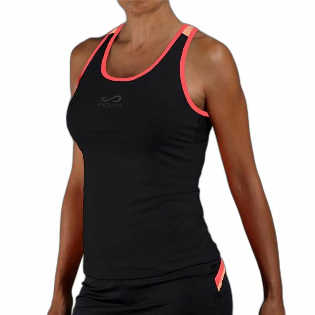 Kurzärmliges Sport T-Shirt Endless Flow Schwarz