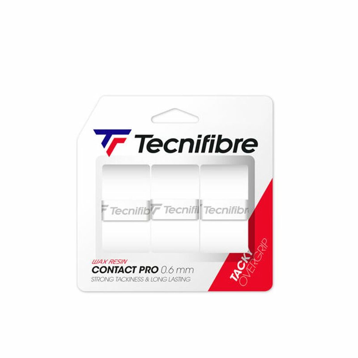 Tennis Basisgriffband  Pro Contact Tecnifibre 52ATPCONWH Weiß