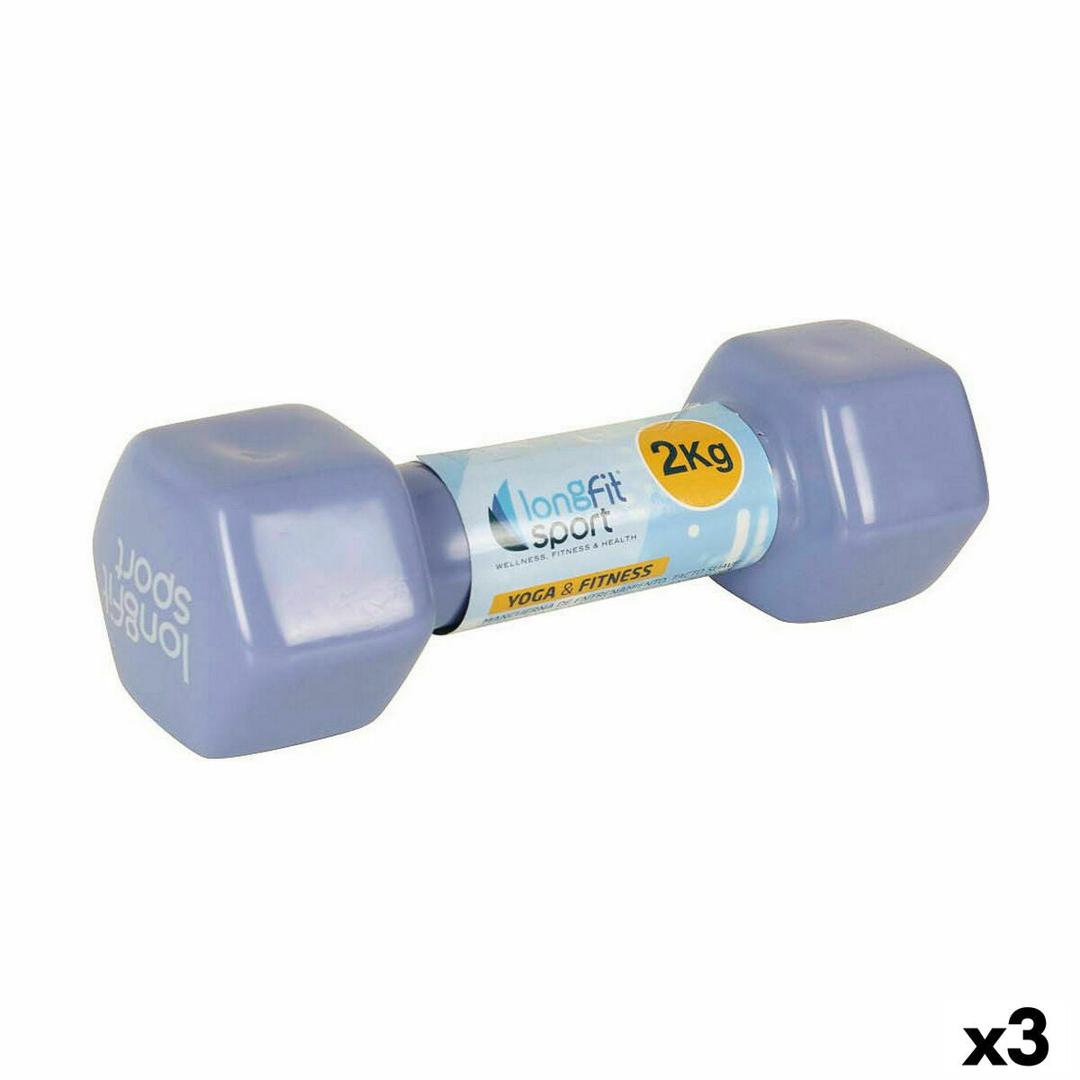 Hanteln LongFit Sport Longfit sport 2 Kg Lila 3 Stück