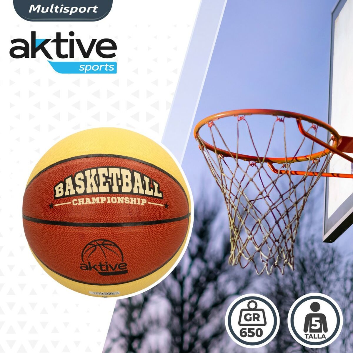Basketball Aktive 5 Beige Orange PVC 6 Stück