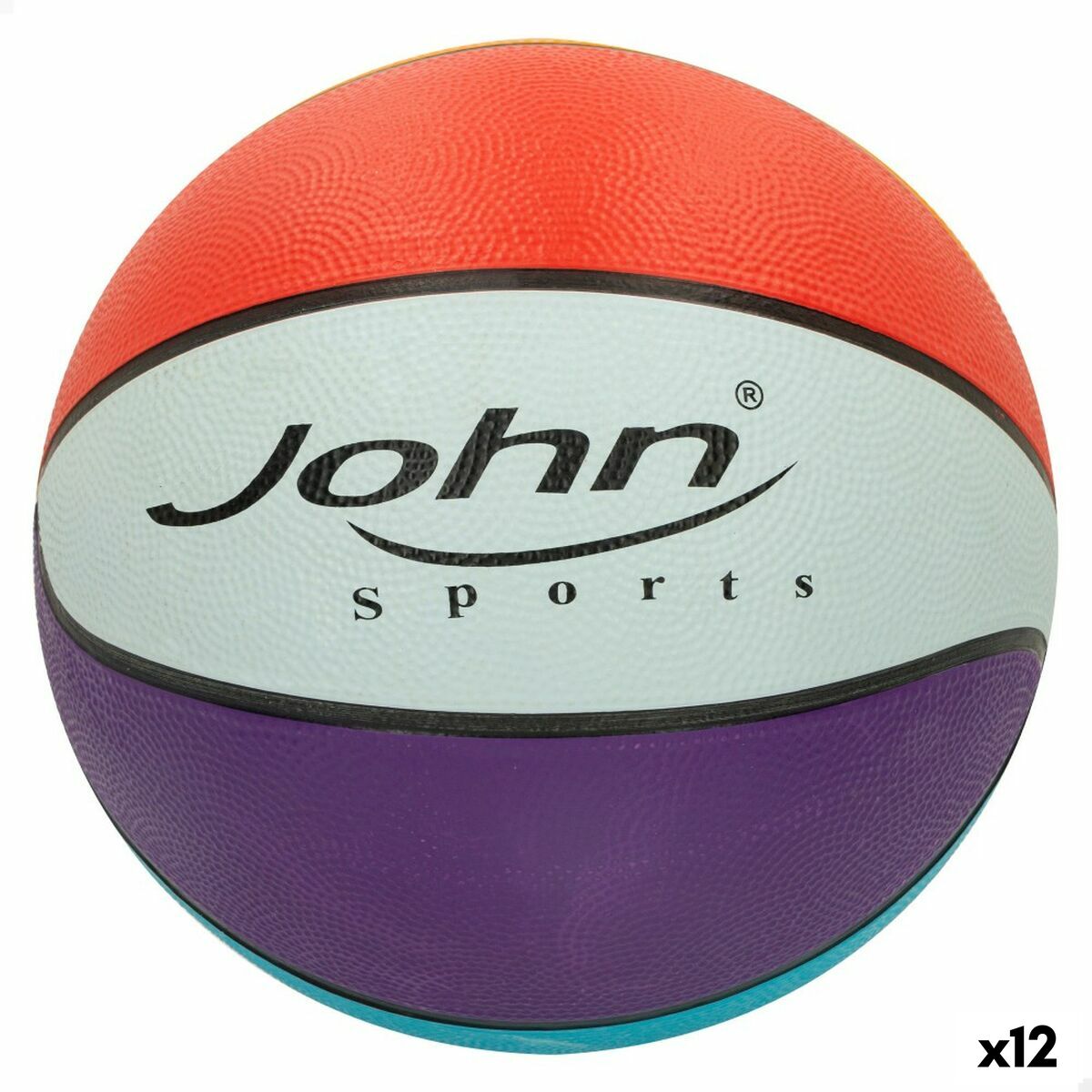 Basketball John Sports Rainbow 7 Ø 24 cm 12 Stück