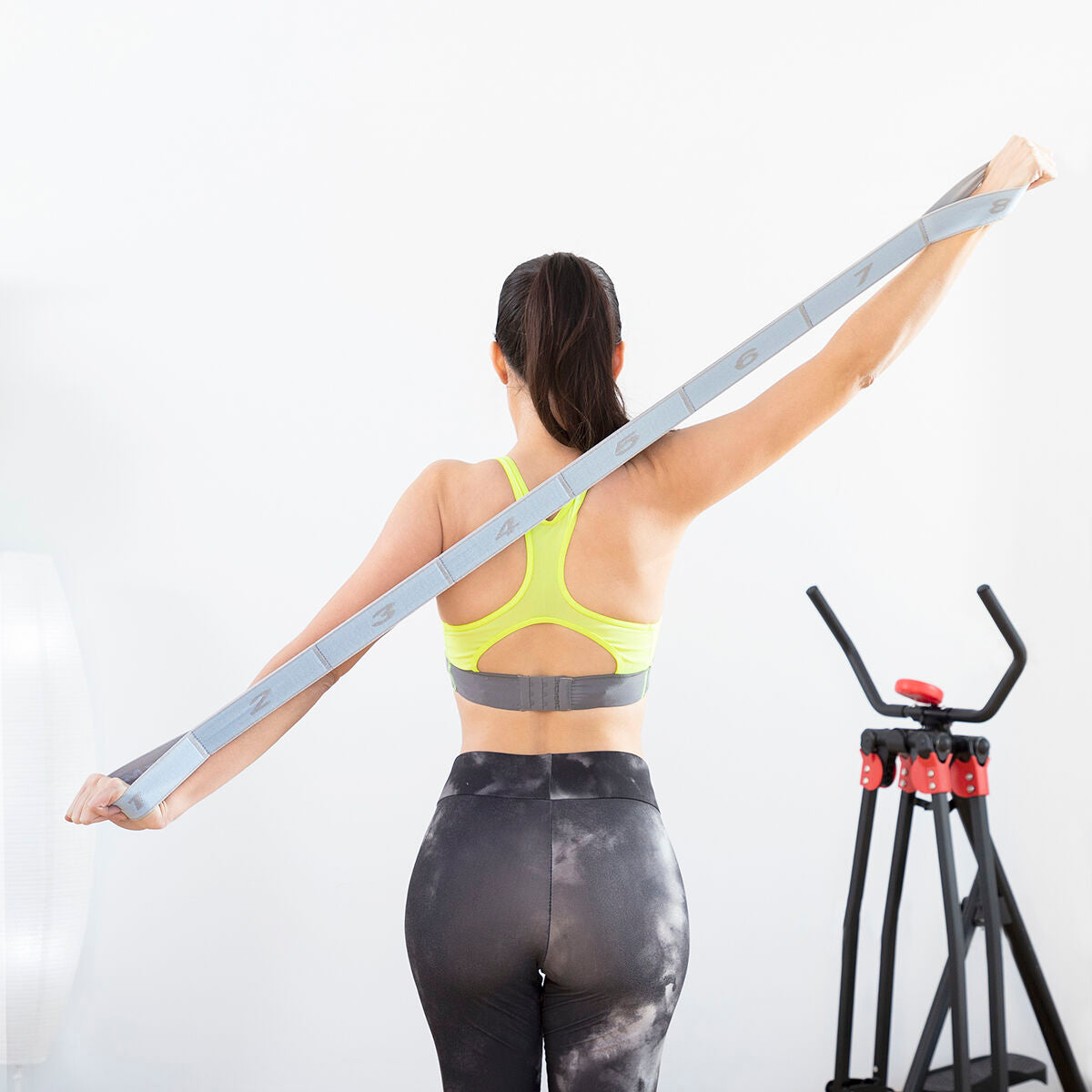 Elastisches Fitnessband für Stretching mit Übungsanleitung Stort InnovaGoods